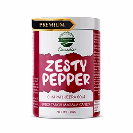 danodia foods zesty pepper candy (350 g / 0.77 lb) | jeera (cumin) masala candy balls | spicy and tangy flavor candy | individual candy pieces | resealable pack