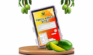 Danodia Foods Tangy Mango Jelly Bites, Dark Green Mango Chewy Fruit Snack, Sweet Sour Soft Ready to Eat Fruit Treat, Tangy Mango Bites, 150g (5.29 oz)