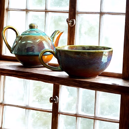 handcrafted ceramic tea set for one - fursat ke pal