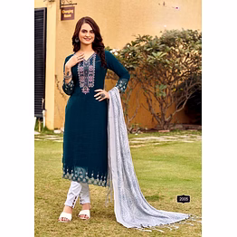 black georgette embroidered ethnic suit set for women – multicolor available