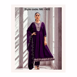 anarkali kurtis with pant and dupatta
