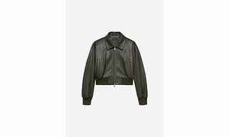 Women’s Green Leather Bomber Jacket, Cropped Zip Up Real Leather Flight Coat