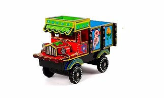 Salasar Handicraft Wooden Handmade Multicolor Truck Vehicle for Kids