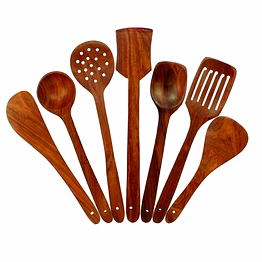 handicrafts wooden serving and cooking spoons
