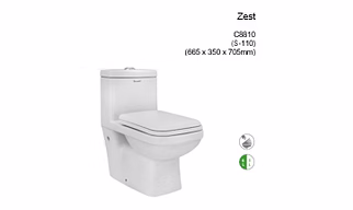 Zest Single piece suit water closet