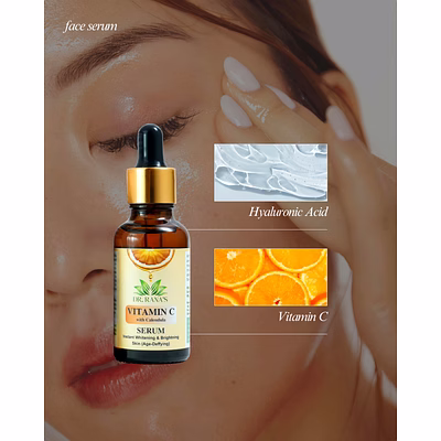 dr. rana’s vitamin c face serum with hyaluronic acid & calendula – brightening, anti-aging & hydrating skin care solution
