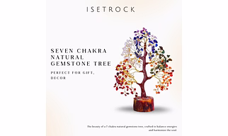 Seven Chakra Gemstone Tree | Natural Healing Crystal Decor | ISETROCK