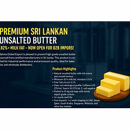 premium unsalted butter (82%+ milk fat) – now open for b2b imports!