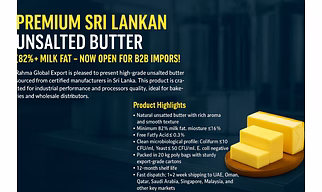 Premium Unsalted Butter (82%+ Milk Fat) – Now Open for B2B Imports!