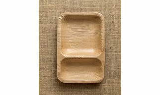 9×6 inch 2 CP Rect. Areca Leaf Plate