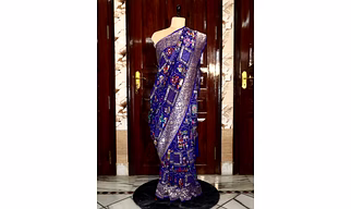 Bandhni silk saree