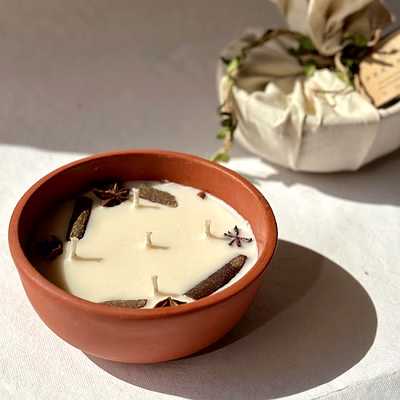 cinnamon vanilla 5 wick soy wax candle