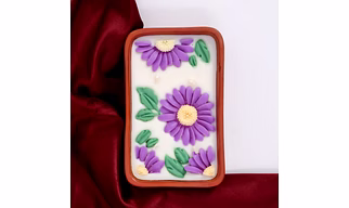 Lavender Vanilla Soy Wax Candle 4 Wick Terracotta Bowl