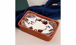 Mandarin Tropical Spices Soy Wax Candle 4 Wick Terracotta Bowl