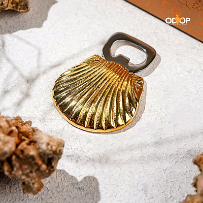 shell bottle opener| brass bar accessories | gold