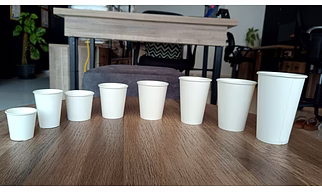 Single wall paper cups