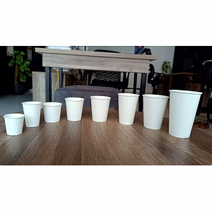 Single wall paper cups