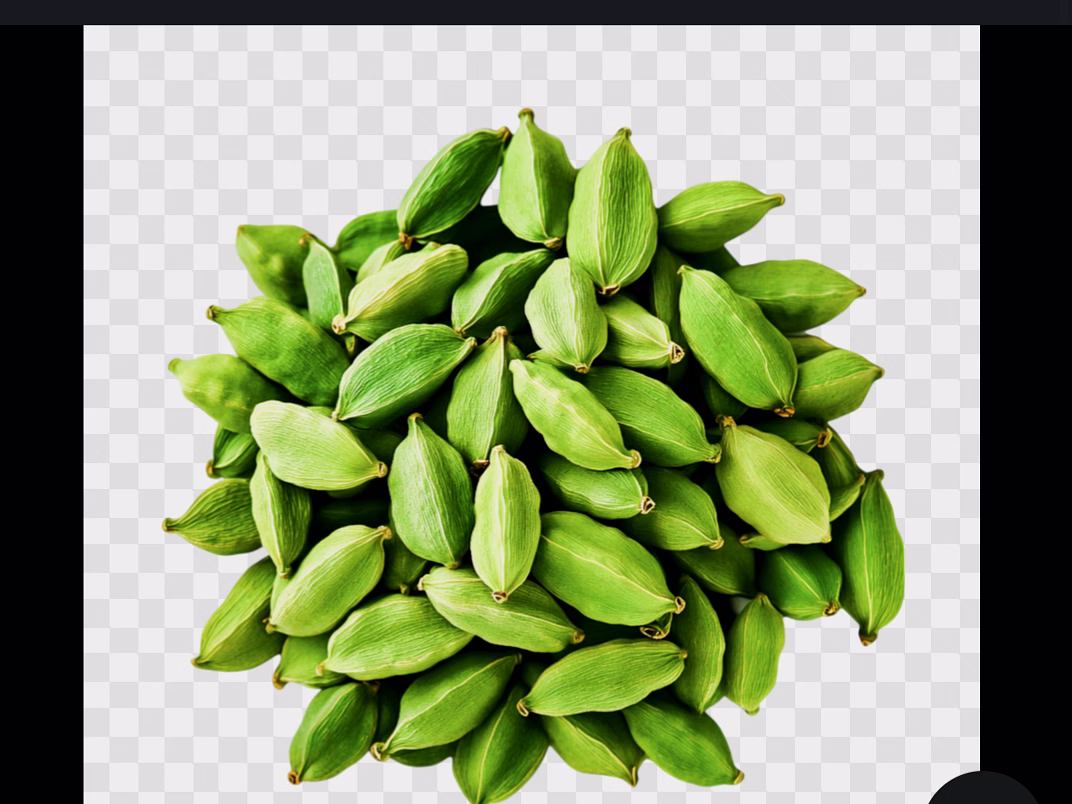 premium alleppey green cardamom available in 8mm (bold/extra bold), 7mm, and 6mm grades, globally renowned for its intense aroma, rich essential oil content, and superior quality