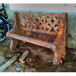 sandstone garden bench
