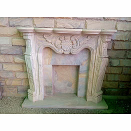 sandstone fire place