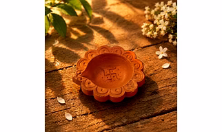 Natural Amber Clay Diya