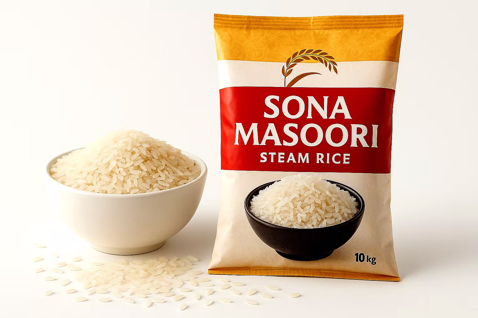sona masoori non-basmati rice – steam