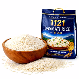 1121 basmati rice steam