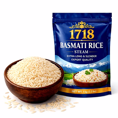 1718 basmati rice steam