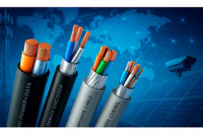 “Hybrid composite cables with multi-core cross-sections and a global network background representing