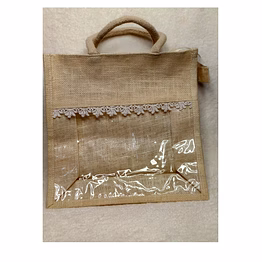 corchorus customizable natural jute window bag for global buyers & importers – sustainable & reusable