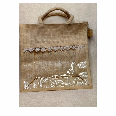 corchorus customizable natural jute window bag for global buyers & importers – sustainable & reusable