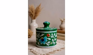 Emerald Blossom Jar