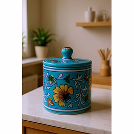 aqua garden artistic ceramic storage jar
