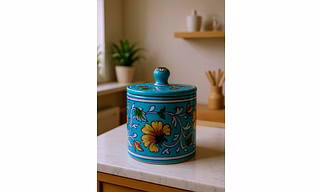 Aqua Garden Artistic Ceramic Storage Jar