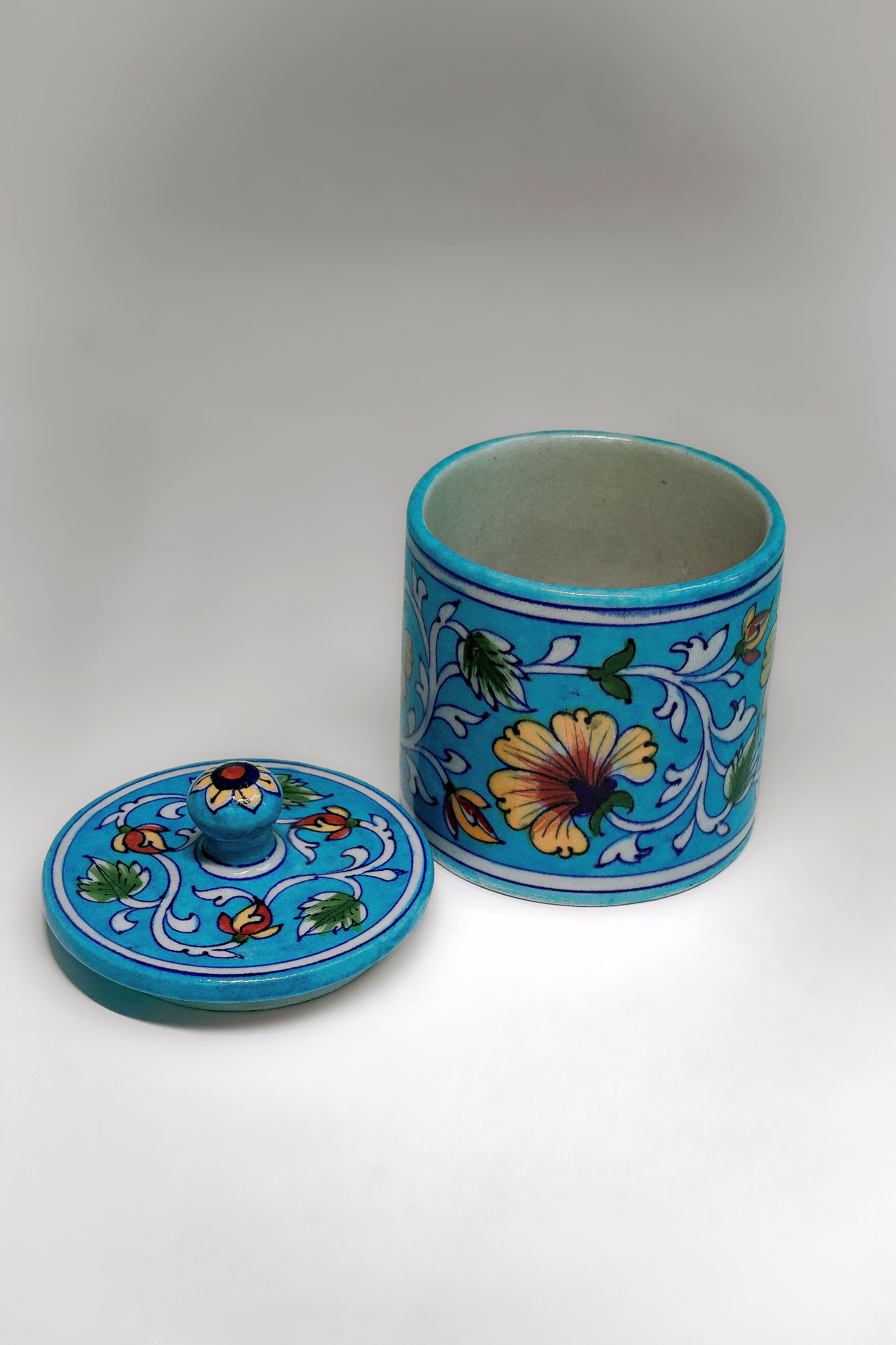 Aqua Garden Artistic Ceramic Storage Jar image 2