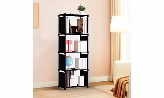 Bookshelf Cabinet Shelves (Black) (Metal)
