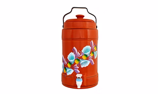 Clay pot and bottle