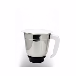 bajaj original 1 litre dry jar assembly for fx11 food processor | genuine stainless steel spare jar | compatible with fx11 & similar models