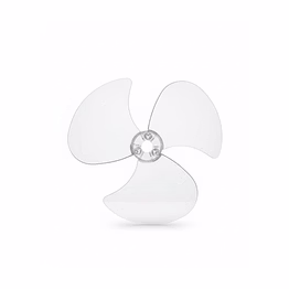 bajaj all md fan blade 16 inch / 400 mm – transparent white | universal replacement blade for table, wall & pedestal fans | 8 mm centre hole | plastic material