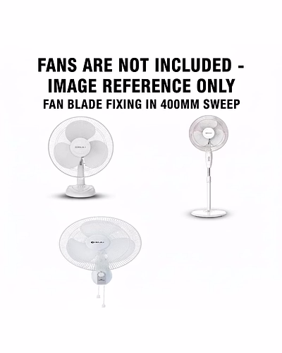 Bajaj ALL MD Fan Blade 16 Inch / 400 mm – Transparent White | Universal Replacement Blade for Table, Wall &amp; Pedestal Fans | 8 mm Centre Hole | Plastic Material-2