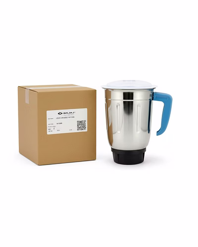 Bajaj Original 1.2 Ltr Liquid Jar Assembly for GX15 Mixer Grinder | Genuine Stainless Steel Spare Jar | Compatible with GX15 MG &amp; Similar Models-1