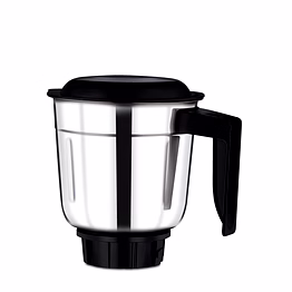 bajaj original 1 litre dry jar assembly for mr tetragrind 750w mixer grinder | stainless steel jar with handle | compatible with mr tetragrind, classic 750w & similar models