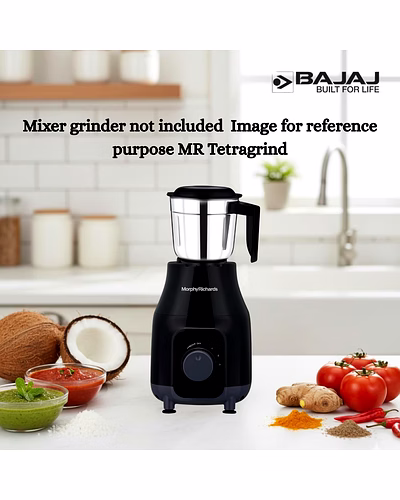 Bajaj Original 1 Litre Dry Jar Assembly for MR Tetragrind 750W Mixer Grinder | Stainless Steel Jar with Handle | Compatible with MR Tetragrind, Classic 750W &amp; Similar Models-1