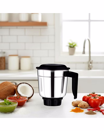 Bajaj Original 1 Litre Dry Jar Assembly for MR Tetragrind 750W Mixer Grinder | Stainless Steel Jar with Handle | Compatible with MR Tetragrind, Classic 750W &amp; Similar Models-3