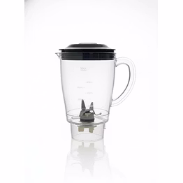 bajaj original 1l liquidising juicer jar for nx01 mg 300w mixer grinder | genuine abs plastic replacement with handle, lid, 4 teeth & 2-slot blade | compatible with nx01