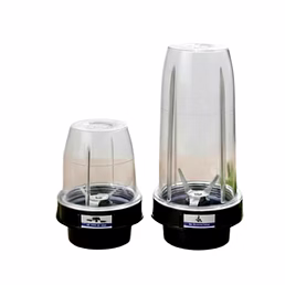 Bajaj Original Mixer Juicer Jar Set – 300ml &amp; 600ml | 2-Piece Replacement Jars with Universal 4-Teeth Coupler, 2-Slot Design | Compatible with NX01-300Watt Mixer Grinder