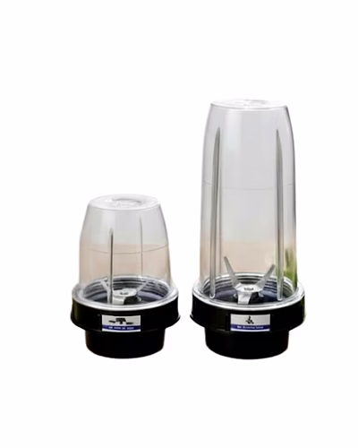 Bajaj Original Mixer Juicer Jar Set – 300ml &amp; 600ml | 2-Piece Replacement Jars with Universal 4-Teeth Coupler, 2-Slot Design | Compatible with NX01-300Watt Mixer Grinder-1058937-1253f0f6