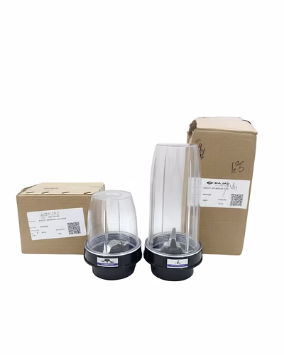 Bajaj Original Mixer Juicer Jar Set – 300ml &amp; 600ml | 2-Piece Replacement Jars with Universal 4-Teeth Coupler, 2-Slot Design | Compatible with NX01-300Watt Mixer Grinder-2