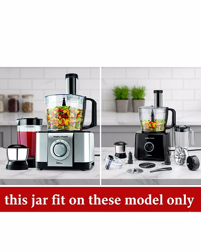 Bajaj Original Food Processor Bowl, Clear with Black Handle, ABS Plastic, Compatible with FX1000 New &amp; Icon DLX Food Processor Models-2