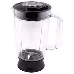 Bajaj 1.5L Liquidizing Juicer Jar Assembly for FX1000, Icon DLX & Icon Superb Food Processor, ABS Plastic, Black, with Handle and Lid, Replacement Accessory